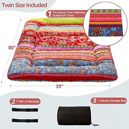 MAXYOYO Japanese Floor Mattress 4" Thick Twin Size Foldable Futon Mattress