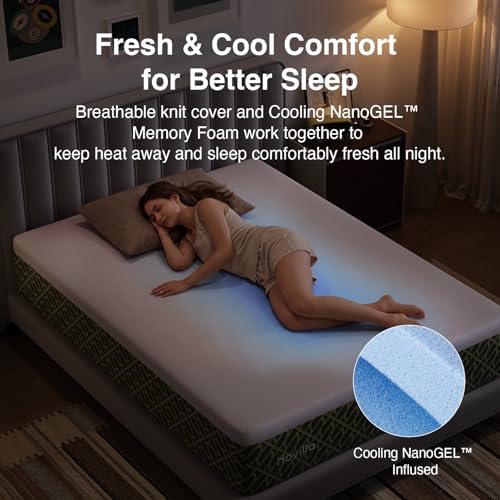 Novilla 6 Inch Twin Mattress, Twin Size Gel Memory Foam Mattress in a Box