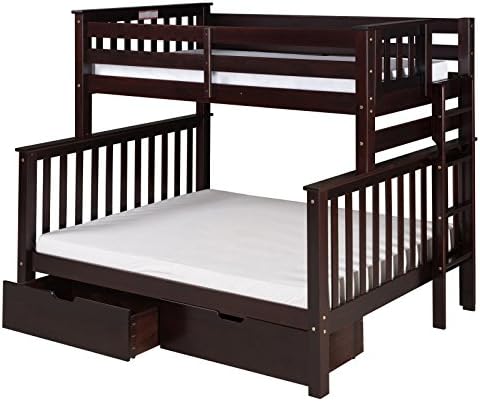 Camaflexi Santa Fe Mission Tall Bunk Bed End Ladder, Twin Over Full, White