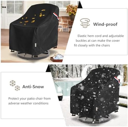 Patio Chair Covers Waterproof 2 Pack, 30" W x 34" D x 36" H
