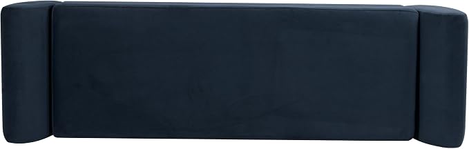 HomePop 60" Modern Storage Bench with Wood Legs - Blue Velvet
