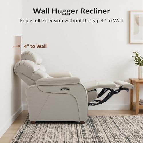 MCombo 87.2'' Wall Hugger Power Recliner Sofa, ST258M3 (Beige)