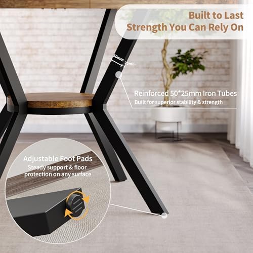 Round Dining Table for 2-4, 42'' Kitchen & Dining Room Tables with Storage