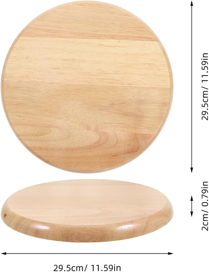 DOITOOL Solid Wood Bar Stool Seat Replacement 11.61 Inch Round Chair Seat Top for Home Office Barstools Seating Part