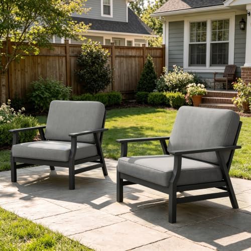 2 Piece Outdoor Bistro Set, Outdoor Chairs Set of 2