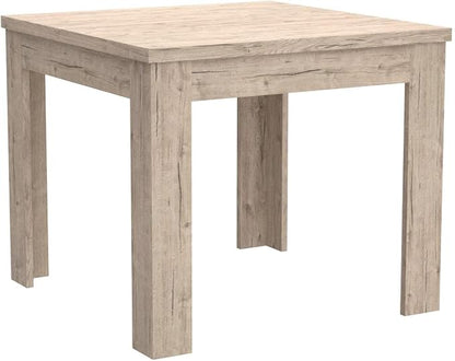 Mobili Fiver, Square extendable Dining Table, Eldorado, 35.4(70.9) x35.4 in, Oak, for 4-8 People, Expandable Dining Table for Kitchen, Italian Furniture