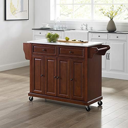 Crosley Furniture Full Size Rolling Kitchen Island, Stone Top