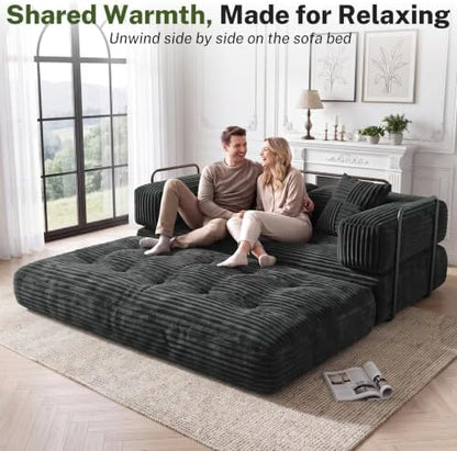 79" Convertible Sofa Bed, 5-in-1 High Back Boneless Couch for Living Room