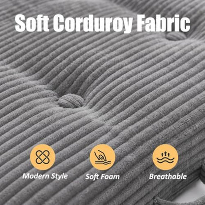 6 Inch Tri-Fold Corduroy Folding Sofa Bed, Queen Size Foldable Floor Mattress with Carry Handles, Sofa Bed for Floor, Couch for Living Room, Camping, Dorm, Yoga (Queen)