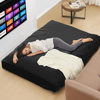 Bean Bag Chairs for Adults - Giant Bean Bag Convertible Floor Sofa
