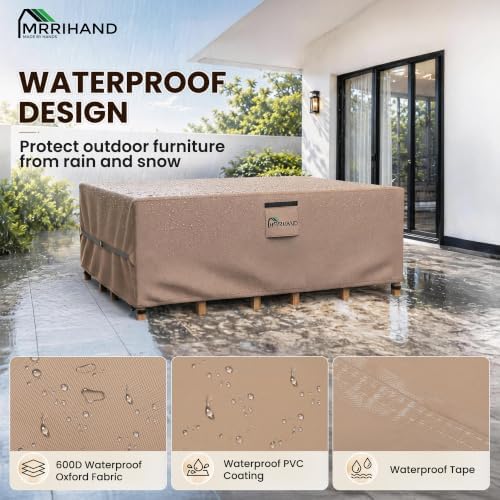 Outdoor Patio Furniture Covers Waterproof 107"Lx81"Wx27.9"H 600D