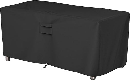 SHINESTAR Rectangle Fire Pit Cover, Fits for 54-56 Inch Gas Fire Table, Waterproof and Windproof, 56 x 26 x 24 Inches, Black