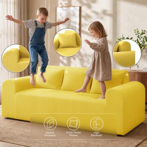78'' Memory Foam Couch 3 Seater Couch，Boneless Couches for Living Room