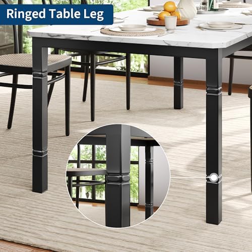 Garvee 78 in Large Industrial Dining Table for 6-8, Kitchen Table with Heavy Duty Metal Legs, Wood Desk with Chamfer Corner for Dining Room, Kitchen, Living Room, Easy Assembly