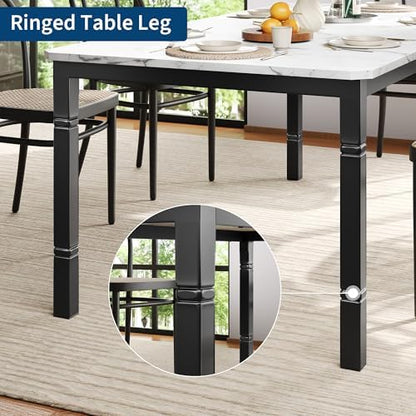 Garvee 78 in Large Industrial Dining Table for 6-8, Kitchen Table with Heavy Duty Metal Legs, Wood Desk with Chamfer Corner for Dining Room, Kitchen, Living Room, Easy Assembly