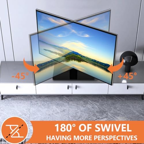 KKTONER Universal TV Stand Base for 13 inch to 43 inch LED TV Table Top TV Mount Stand with Swivel Height Adjustable Hold up 77LBs