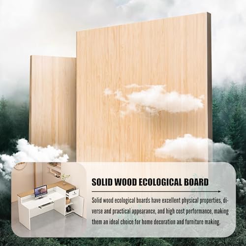 Reception Desk with Counter Modern, 35.4-118.1'', Solid Wood Ecological Board, Large Storage Space,Lockable Storage Drawers, for Salons, Offices, Lobbies, Retail Stores and Home Offices