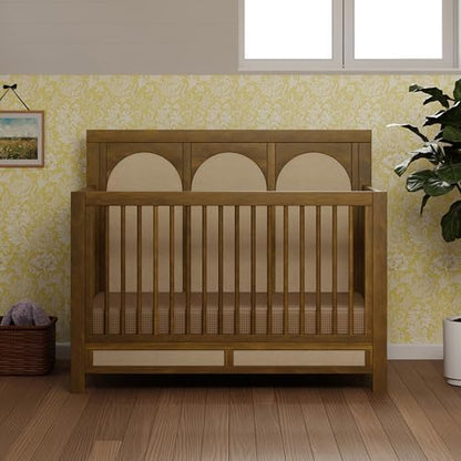 NAMESAKE Eloise 4-in-1 Crib, Natural Walnut & Performance Sand Eco-Weave