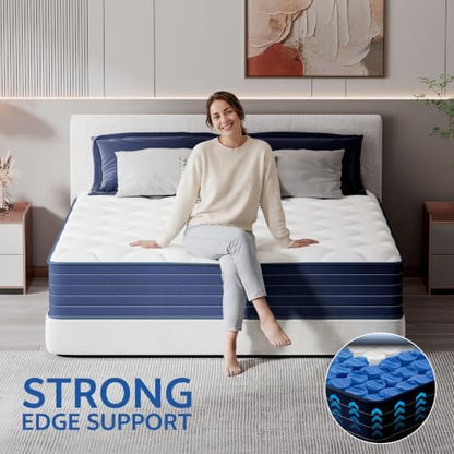PurrJoys Double Mattress 12 Inch, Medium Firm Mattress Full Size