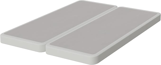 Zutan, Box Spring Bed Base Queen Size, 4-Inch Wood Mattress Foundation – Amish Made in USA – Quiet Noise Free, 2-Pieces Under Mattress-Support BoxSpring, Fully Assembled, White