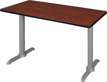 Romig Pillar 48" x 24" Training Table- Cherry/Grey Base