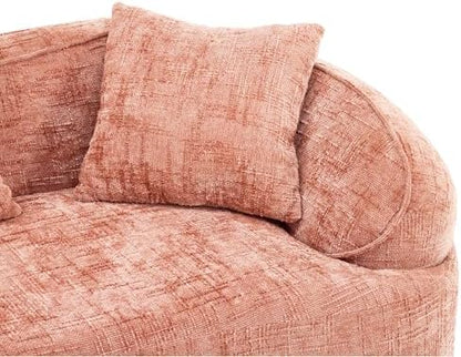 109" Curved Modular Boneless Sofa 4-Seat Compressed Foam Cloud Couch