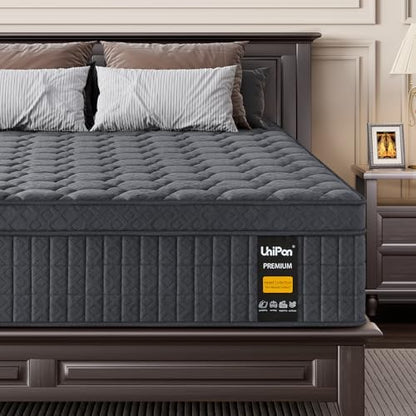 Firm Queen Mattress 12 inch for Pain and Pressure Relief, Cooling Hybrid Mattress with Extra Back and Lumbar Hip Support, Pressure and Back Pain Relief,365 Nights Trial