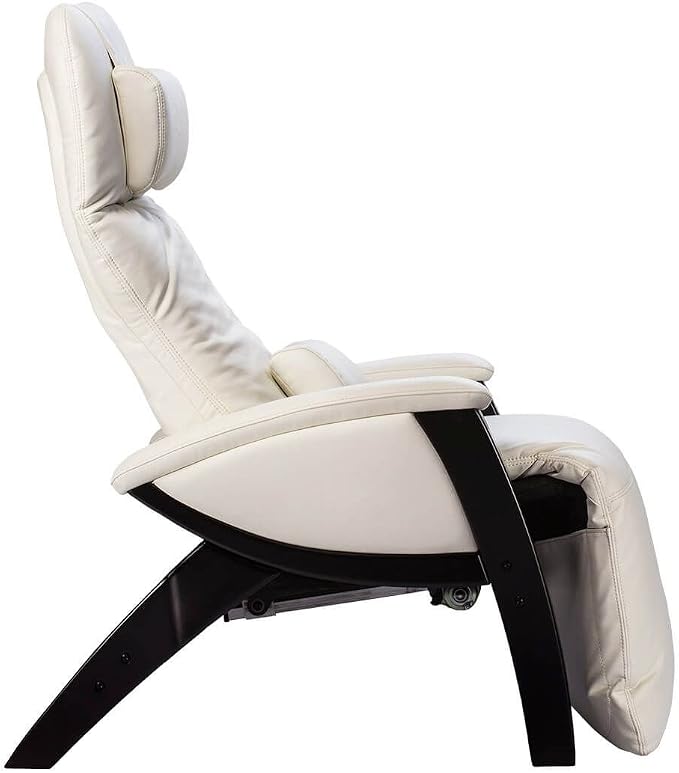 Cozzia Svago ZGR Plus SV-395 Dual Power Infinite Position Zero Anti Gravity Recliner with Heat and Massage - Snowfall White Fau