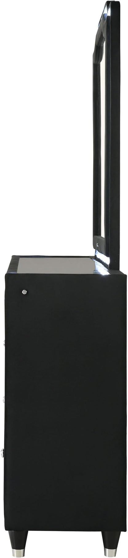 Coaster Home Furnishings Lorient 8-Drawer LED Dresser with Mirror Black 223163M