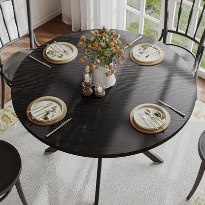 ChooChoo 47.2 Inch Round Dining Table for 4