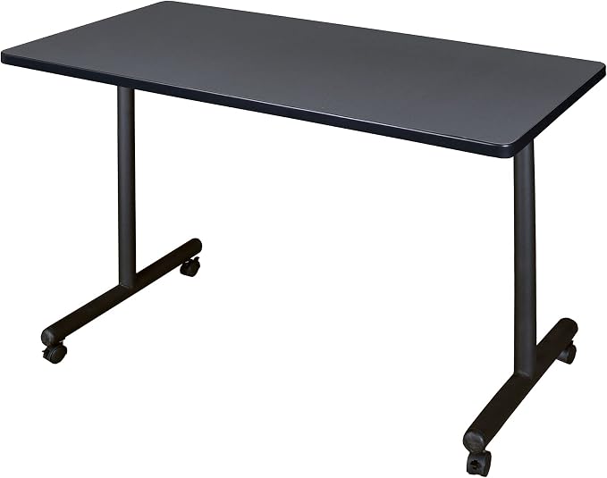Romig Axis-Pro 48 x 24 in. Mobile T-Base Training Seminar Table- Grey