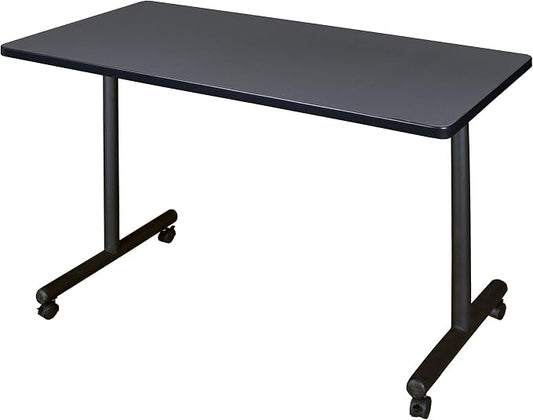 Romig Axis-Pro 48 x 24 in. Mobile T-Base Training Seminar Table- Grey
