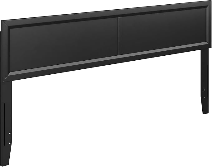 AFI, Sophia Adjustable Modern King Wood Headboard, Black