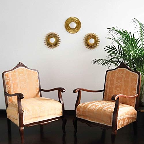 BONNYCO Gold Mirrors for Wall Pack of 3 Pieces Home & Bedroom Decorations
