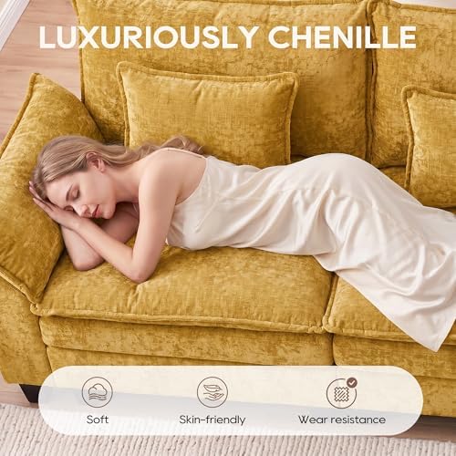 IPKIG 53" Modular Sectional Cloud Couch, Modern Single Seater Sofa