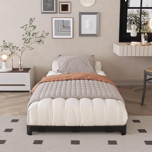 3 inch Twin XL Bed Frame with Rounded Corner, Low Profile Bed Frame