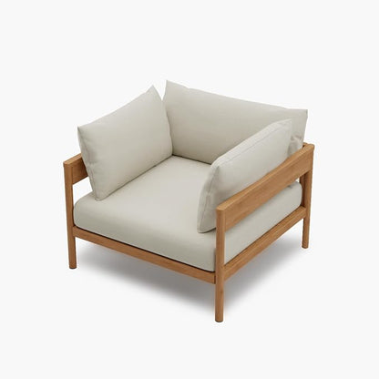 Acanva Vento Patio Outdoor Lounge Chair | All-Weather Aluminium Frame, Water-Resistant Olefin Cushions, Patio Conversation Sets for Backyard, Garden, Porch