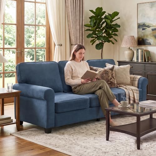 Kingfun Chenille Sofa Set,Loveseat and 3-Seater,Blue