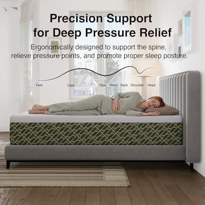Novilla 6 Inch Twin Mattress, Twin Size Gel Memory Foam Mattress in a Box