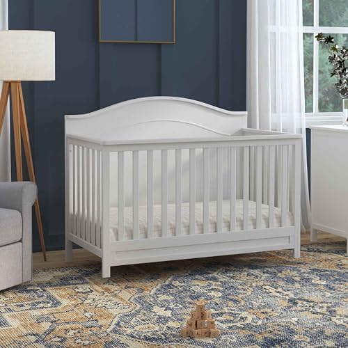 DaVinci Charlie 4-in-1 Convertible Crib, GREENGUARD Certified, White