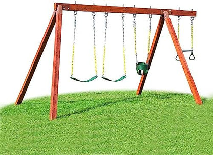 BeneLabel Heavy Duty Swing Hangers with Bearings - Set of 4 Stainless Steel 304 Hardware for Wood & Metal Beams - Ideal for Hanging Hammocks, Yoga Swings, Porch Swing - 1500LB Capacity - 7" x M2/5"