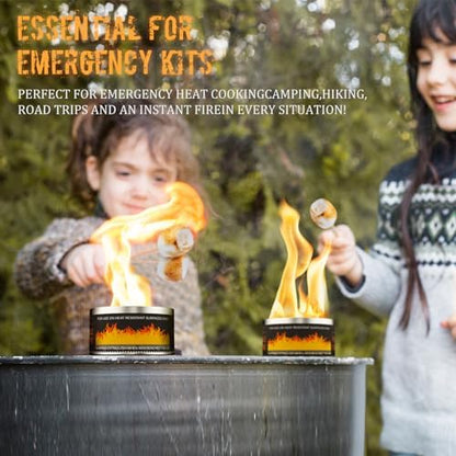 2 Pack Smores Fire Pit Portable Campfire Mini Fire Pit for Outdoor Camping, Indoor, Tabletop, Picnics, Backyard & Travel Smores kit, 3-5 Hours Burn Time,Smores Maker Portable Firepit Bonfire