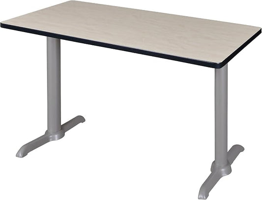 Romig Pillar 48" x 24" Training Table- Maple/Grey Base