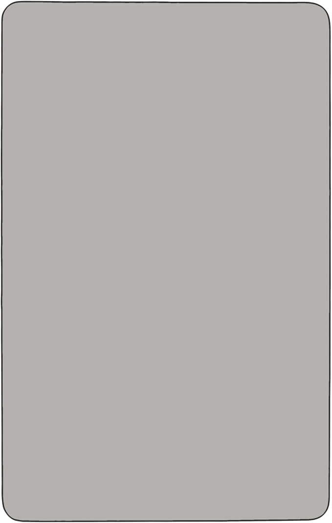 Flash Furniture 30''W x 72''L Rectangular Grey HP Laminate Activity Table - Standard Height Adjustable Legs