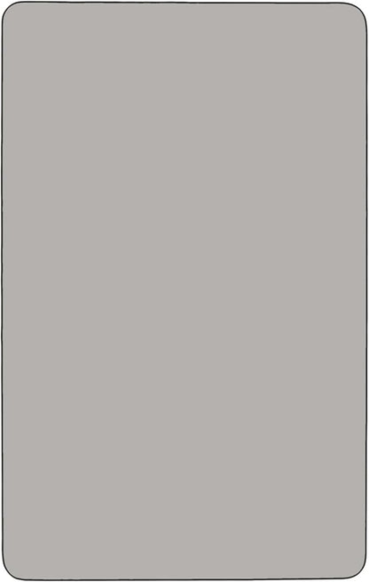 Flash Furniture 30''W x 72''L Rectangular Grey HP Laminate Activity Table - Standard Height Adjustable Legs