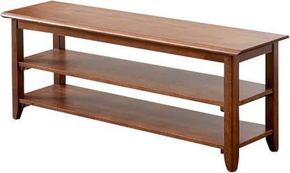 XKZG Shoe Rack Bench Wooden Shoe Storage Bench Rustic Solid Wood Entryway Bench (Brown,47.2")