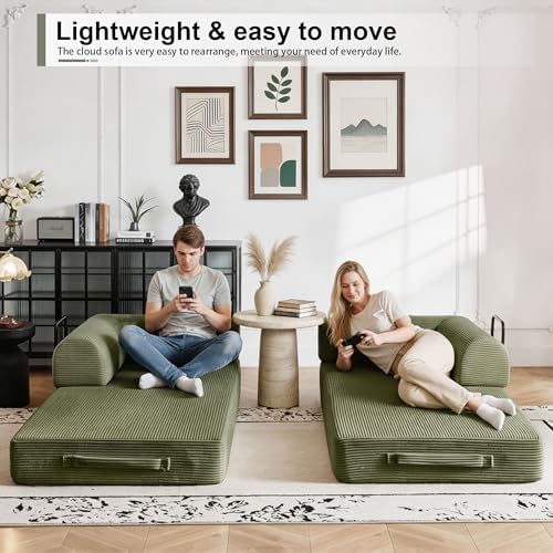 JJJ 63 inch Boneless Sofa Bed Sleeper Couch