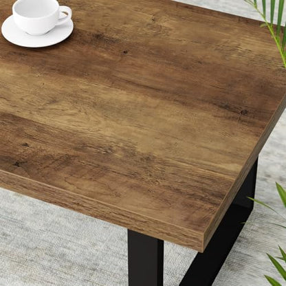 IBF Farmhouse Wood Coffee Table for Living Room, Rustic Oak, 47 Inch