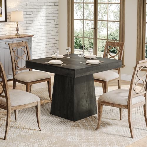 Tribesigns Square Dining Table for 4, 31.5" Farmhouse Small Kitchen Table
