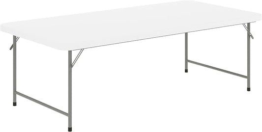 Flash Furniture Paige 4.93' Classroom Activity Table for School and Home, Heavy-Duty Rectangular Plastic Activity Table for Kids, White